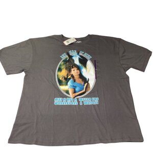 Shania Twain Official Any Man Of Mine  T Shirt Gray XL All Cotton New With Tags